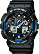 Часы Casio G-shock GA-100A (Черно-синие)