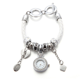 Часы Geneva на браслете Pandora (Белые/Серебро)