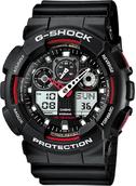 Часы Casio G-shock GA-100A (Черно-красные)