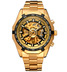 Механические часы Скелетоны Winner Luxury Gold